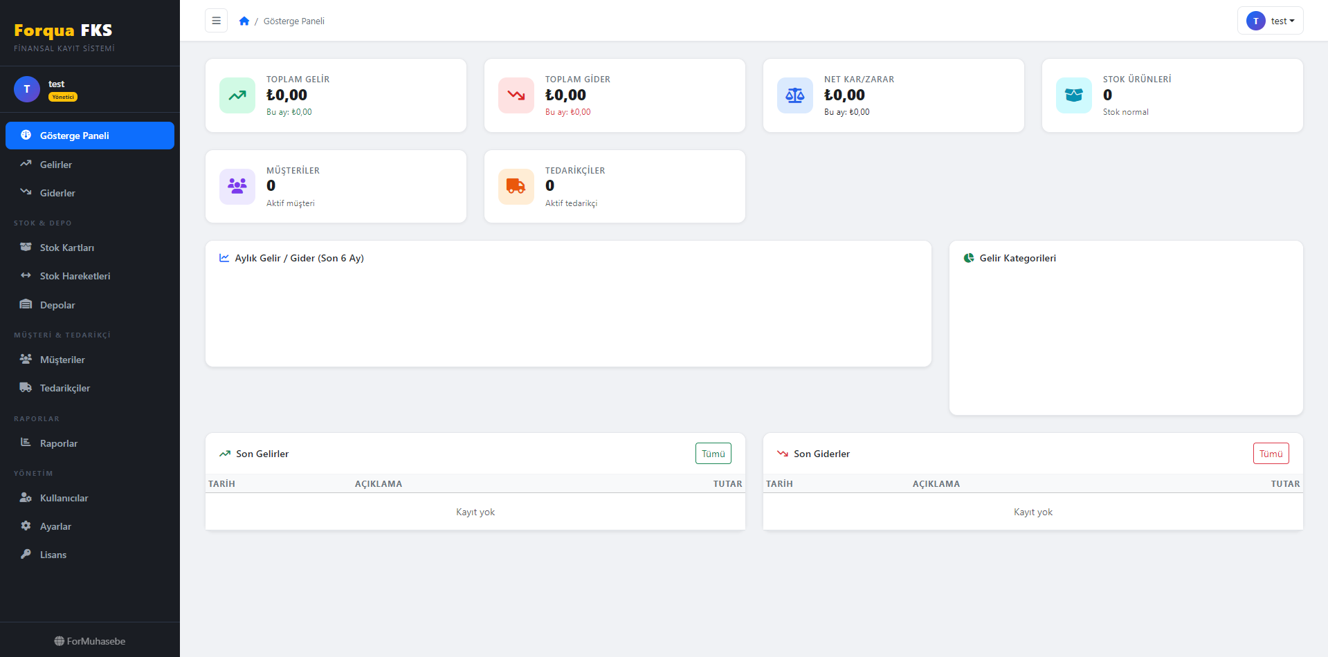 ForMuhasebe ERP - Muhasebe & Stok Depo Yönetim Sistemi